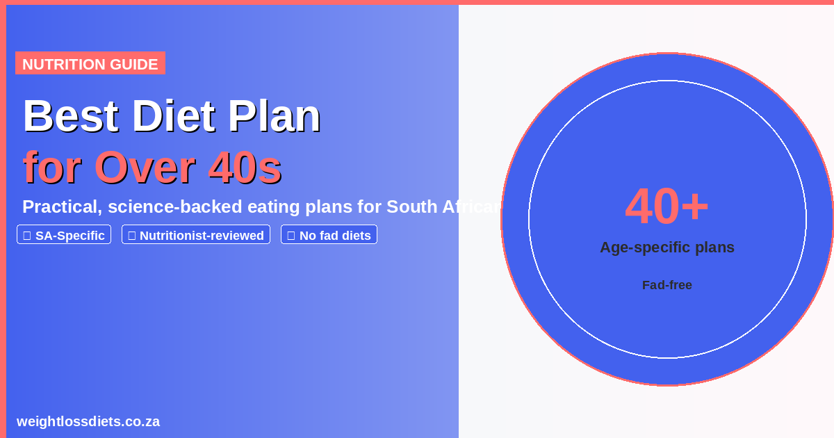 Healthy balanced meal for South Africans over 40 featuring lean protein, vegetables and wholegrains