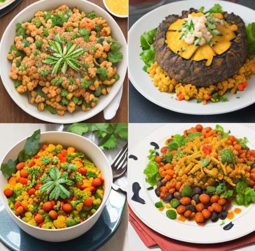 Family-friendly vegetarian meal with colorful vegetables arranged in a fun way that appeals to children