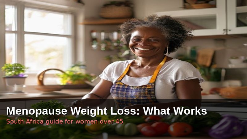 South African woman over 50 preparing a healthy meal for menopause weight management