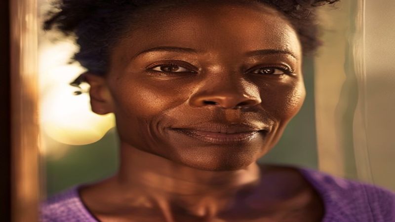 South African woman examining skin and facial changes after rapid weight loss on GLP-1 medication