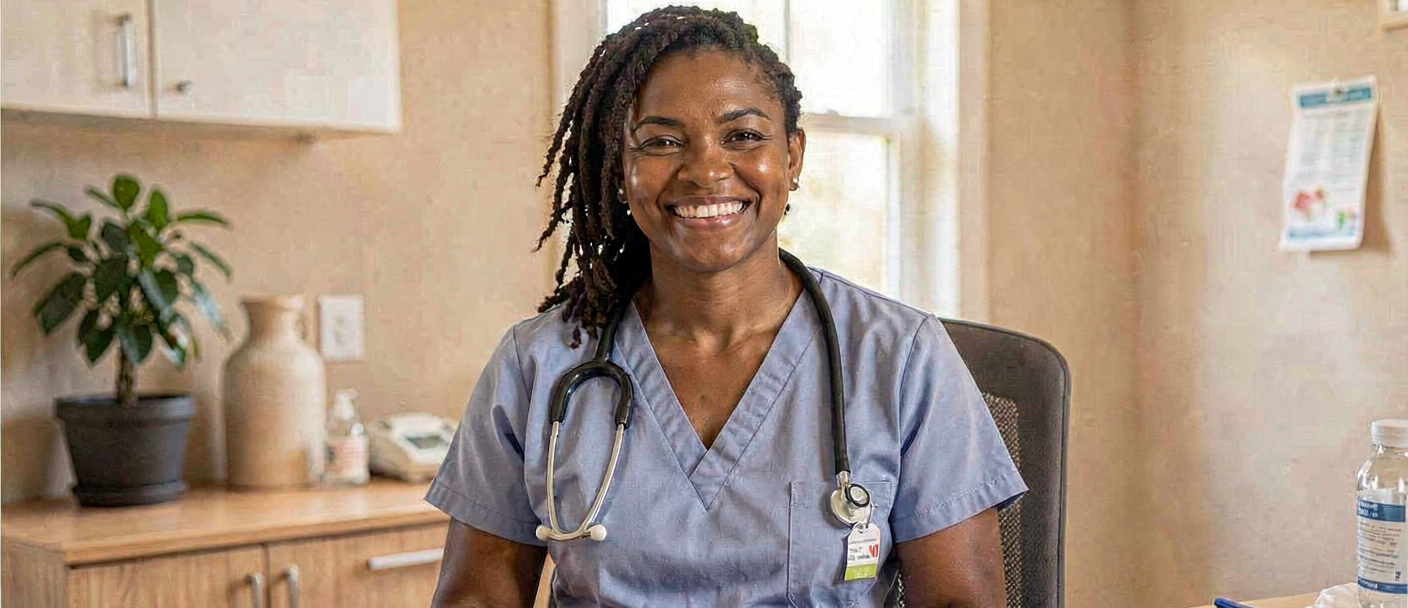 South African woman managing adenomyosis through anti-inflammatory diet and gentle exercise